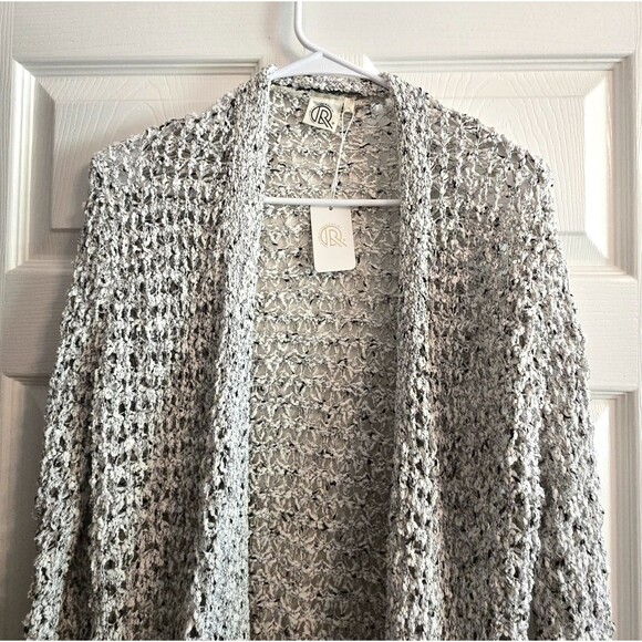 NWT Cardigan Women's L/XL Open Knit Midi Open Front Sweater Multicolor - Picture 5 of 6